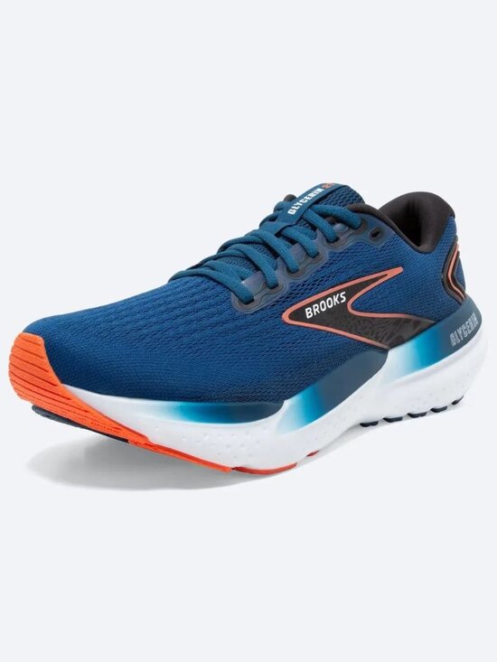 Brooks Men\'s Wide Blue Mesh Glycerin 21 Lace-Up Low Top Running Shoes Size US 14